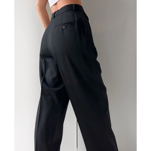 ‼️SOLD‼️ Vintage Ralph Lauren pleated high rise relaxed fit trousers 100% wool - Picture 3 of 8